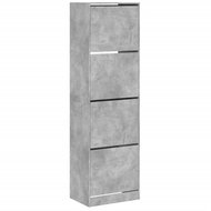 Shumee botník se 4 výklopnými zásuvkami betonově šedý 60 × 42 × 204 cm - Botník