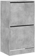 Shumee botník se 2 výklopnými zásuvkami betonově šedý 60 × 42 × 108 cm - Botník