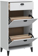 Shumee botník VIKEN bílý kompozit dřevo, 374926 - Botník