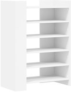 Shumee botník bílý 74,5 × 37,5 × 100 cm, kompozit dřevo - Botník