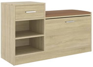 Shumee lavice s botníkem sonoma dub 94,5 × 31 × 57 cm, kompozit - Botník