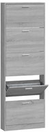 Shumee botník šedý sonoma 59 × 17 × 169 cm, kompozit dřevo - Shoe Rack