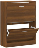 Shumee botník hnědý dub 63 × 24 × 81 cm, kompozit dřevo - Botník