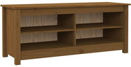 Shumee lavice s botníkem medově hnědá 110 × 38 × 45,5 cm, masivní borovice - Botník