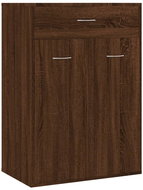 Shumee botník hnědý dub 60 × 35 × 84 cm, kompozit dřevo - Botník