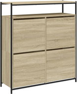 Shumee botník se 4 výklopnými zásuvkami dub sonoma 100 × 34 × 112 cm - Botník
