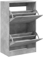 Shumee botník betonově šedý 60 × 34 × 96,5 cm, kompozit dřevo - Botník