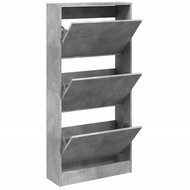 Shumee botník betonově šedý 60 × 21 × 125,5 cm, kompozit dřevo - Botník