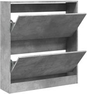 Shumee botník betonově šedý 80 × 21 × 87,5 cm, kompozit dřevo - Botník