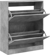 Shumee botník betonově šedý 80 × 34 × 96,5 cm, kompozit dřevo - Botník