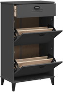 Shumee botník VIKEN antracitově šedý kompozit dřevo - Botník