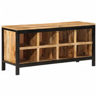 Shumee botník 110 × 35 × 51 cm, masivní hrubé mangovníkové dřevo - Botník