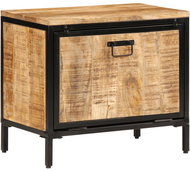 Shumee botník 60 × 35 × 53 cm, masivní hrubé mangovníkové dřevo - Botník