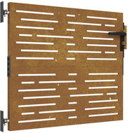 SHUMEE Zahradní branka 85 × 100 cm cortenová ocel pruhy - Fence Gate