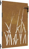 SHUMEE Zahradní branka 85 × 125 cm cortenová ocel tráva - Fence Gate