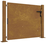 SHUMEE Zahradní branka 105 × 105 cm cortenová ocel, sloupek 6 × 4 cm - Fence Gate