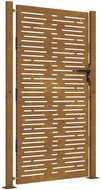 SHUMEE Zahradní branka 105 × 205 cm cortenová ocel pruhy - Fence Gate