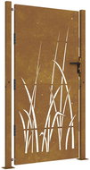 SHUMEE Zahradní branka 105 × 205 cm cortenová ocel tráva - Fence Gate