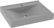 SHUMEE Luxusní keramické umyvadlo s otvorem na baterii 60 × 46 cm světle šedé - Umyvadlo