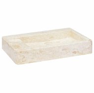 SHUMEE Umývadlo mramorové 58 × 39 × 10 cm krémové - Umývadlo
