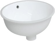 SHUMEE Umývadlo oválne keramické 38,5 × 33,5 × 19 cm biele - Umývadlo