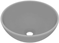 SHUMEE Luxusné okrúhle keramické umývadlo 32,5 × 14 cm matné svetlo sivé - Umývadlo