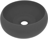 SHUMEE Luxusné okrúhle keramické umývadlo 40 × 15 cm matné tmavo sivé - Umývadlo