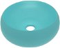 SHUMEE Luxusné okrúhle keramické umývadlo 40 × 15 cm matné svetlo zelené - Umývadlo