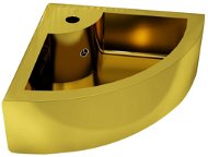 SHUMEE Keramické umývadlo s prepadom 45 × 32 × 12,5 cm zlaté - Umývadlo