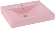 SHUMEE Luxusné keramické umývadlo s otvorom na batériu 60 × 46 cm matné ružové - Umývadlo