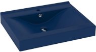 SHUMEE Luxusní keramické umyvadlo s otvorem na baterii 60 × 46 cm tmavě modré - Umyvadlo