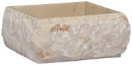 SHUMEE Umývadlo mramorové 30 × 30 × 13 cm krémové - Umývadlo