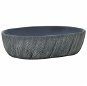 SHUMEE Umyvadlo oválné keramické na desku 47 × 33 × 13 cm černé a šedé - Umyvadlo