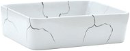 SHUMEE Umývadlo obdĺžnikové keramické na dosku 46 × 35,5 × 13 cm biele - Umývadlo