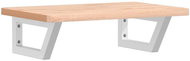 Shumee Deska pod umyvadlo nástěnná bílá ocel a masivní bukové dřevo, 3302358 - Bathroom Sink Countertop