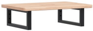 Shumee Wall-mounted washbasin plate black steel and solid oak, 3302333 - Bathroom Sink Countertop