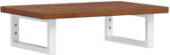 Shumee Deska pod umyvadlo nástěnná bílá ocel a masivní dubové dřevo, 3302348 - Bathroom Sink Countertop