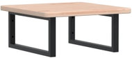 Shumee Wall-mounted washbasin plate black steel and solid oak, 3302381 - Bathroom Sink Countertop