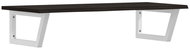 Shumee Wall-mounted washbasin plate white steel and solid oak wood, black top, 3302626 - Bathroom Sink Countertop