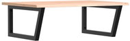 Shumee Wall-mounted washbasin plate black steel and solid oak, 3302635 - Bathroom Sink Countertop
