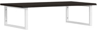 Shumee Deska pod umyvadlo nástěnná bílá ocel a masivní dubové dřevo, černá deska, 3302660 - Bathroom Sink Countertop
