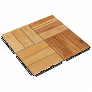 SHUMEE Terasové dlaždice 30 × 30 cm, 30 ks, masivní teakové dřevo - Dlaždice