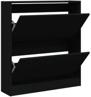Shumee Shoe rack 80 × 21 × 87,5 cm black - Shoe Rack