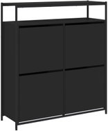 Shumee Shoe rack with 4 drawers 100 × 34 × 112 cm black - Shoe Rack