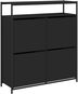 Shumee Botník se 4 výklopnými zásuvkami 100 × 34 × 112 cm černý - Botník
