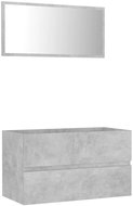 Shumee 2dílná koupelnová sestava - betonově šedá kompozitní dřevo 804885 - Bathroom Set