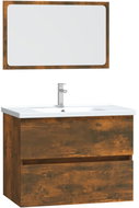 Shumee 2dílný set koupelnového nábytku - kouřový dub kompozitní dřevo 815735 - Bathroom Set