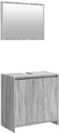 Shumee 2dílný set koupelnového nábytku - šedá sonoma kompozitní dřevo 835698 - Bathroom Set