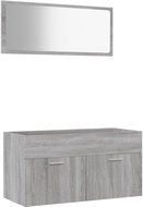 Shumee 2dílná koupelnová sestava - šedý sonoma kompozitní dřevo 826624 - Bathroom Set