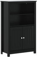 Shumee Bathroom cabinet Berg - black 695 × 34 × 110 cm solid pine 358547 - Bathroom Cabinet
